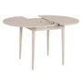 Hanah Home Mesa de Comedor Extensible Travertino y Roble, Tablero de Melamina 18mm, Patas de Madera, 100x100x75 cm (Extiende a 131 cm)
